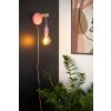 Lucide Pola Wall Light Dark wood, pink, 1-light source