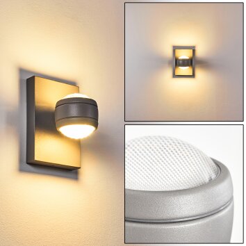 Arsego Outdoor Wall Light LED grey, 2-light sources