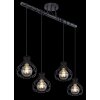 Globo CLASTRA Ceiling Light black, 4-light sources
