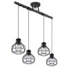 Globo CLASTRA Ceiling Light black, 4-light sources