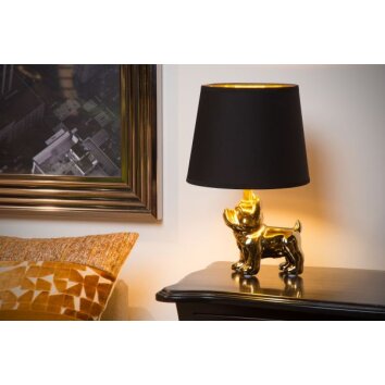Lucide SIR WINSTON Table lamp gold, 1-light source