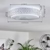 Suno Ceiling Light LED transparent, clear, white, 1-light source