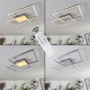 Torresella Ceiling Light LED matt nickel, 2-light sources, Remote control