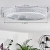 Suno Ceiling Light LED transparent, clear, white, 1-light source, Remote control
