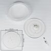 Suno Ceiling Light LED transparent, clear, white, 1-light source, Remote control
