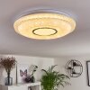 Avoriaz Ceiling Light LED transparent, clear, white, 1-light source, Remote control