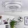 Avoriaz Ceiling Light LED transparent, clear, white, 1-light source, Remote control