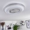 Avoriaz Ceiling Light LED transparent, clear, white, 1-light source, Remote control
