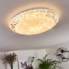 Avoriaz Ceiling Light LED transparent, clear, white, 1-light source, Remote control