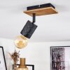 Raccuia Ceiling Light Dark wood, black, 1-light source