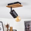 Raccuia Ceiling Light Dark wood, black, 1-light source