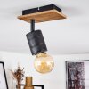 Raccuia Ceiling Light Dark wood, black, 1-light source