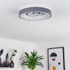 Gabbiana Ceiling Light LED grey, white, 1-light source, Remote control
