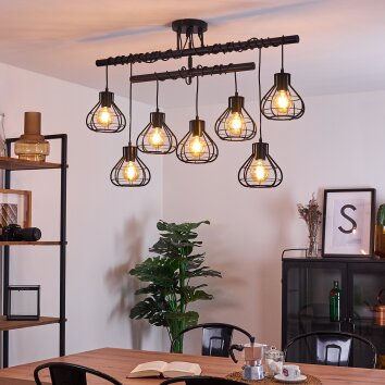 Gainsville Ceiling Light black, 7-light sources