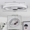 Fitili Ceiling Light LED white, 1-light source, Remote control