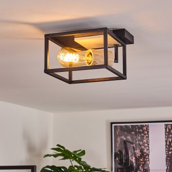 Salla Ceiling Light Light wood, black, 1-light source