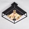 Salla Ceiling Light Light wood, black, 3-light sources