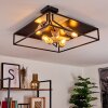 Salla Ceiling Light Light wood, black, 5-light sources