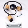 Sezze Ceiling Light Light wood, black, 3-light sources