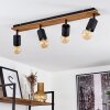 Raccuia Ceiling Light Dark wood, black, 4-light sources