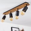 Raccuia Ceiling Light Dark wood, black, 4-light sources