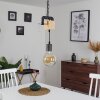Hautahi Pendant Light Dark wood, black, 1-light source