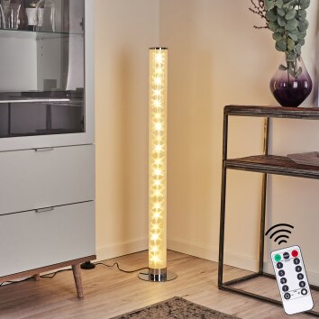 Tumurora Floor Lamp LED chrome, 1-light source, Remote control