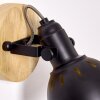 TINA Wall Light Dark wood, black, 1-light source
