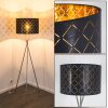 MELDAL floor lamp matt nickel, 1-light source