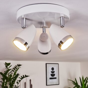 Idlewild Ceiling Light LED chrome, white, 3-light sources