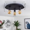 Esbjerg Ceiling Light black, 3-light sources
