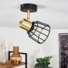 Kesao Ceiling Light brass, black, 1-light source