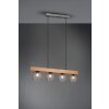 Reality Cestino Pendant Light dark brown, matt nickel, 4-light sources