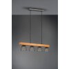 Reality Cestino Pendant Light dark brown, matt nickel, 4-light sources