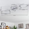 Rodekro Ceiling Light LED matt nickel, 4-light sources