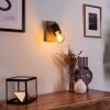 Raccuia Wall Light Dark wood, black, 1-light source