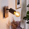 Raccuia Wall Light Dark wood, black, 1-light source