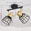 Kesao Ceiling Light brass, black, 2-light sources