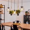 Taheramo Pendant Light Dark wood, black, 3-light sources