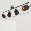 Liared Ceiling light black, 4-light sources