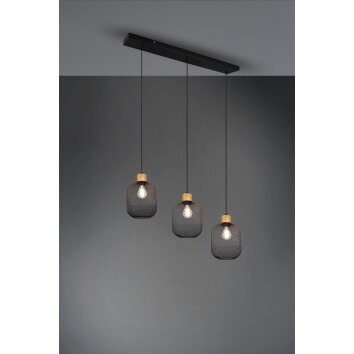 Reality Calimero Pendant Light black, 3-light sources