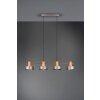 Trio Gaya Pendant Light dark brown, matt nickel, 4-light sources