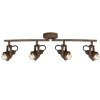 Brilliant BENTE ceiling spotlight rust-coloured, black, 4-light sources