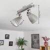 Vlissingen Ceiling Light chrome, grey, 2-light sources