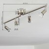 Oula Ceiling Light LED matt nickel, 4-light sources