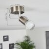 Oula Ceiling Light LED matt nickel, 1-light source