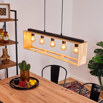 Kabimoi Pendant Light black, 5-light sources