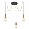 Globo FRIDA Pendant Light brown, black, 3-light sources
