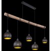 Globo ADAJA Pendant Light Light wood, black, 5-light sources