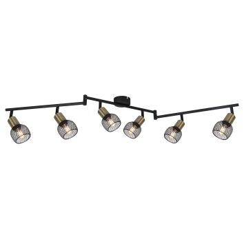 Globo FIASTRA Ceiling Light black, 6-light sources